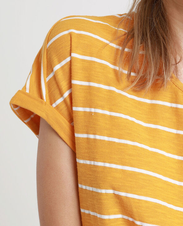 T-shirt rayé jaune ocre - Pimkie