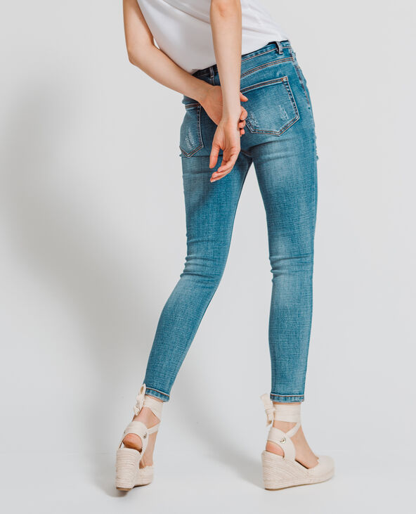 Jean skinny taille haute bleu foncé - Pimkie