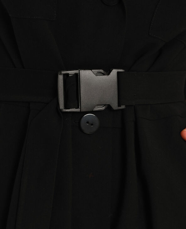 Robe chemise à ceinture noir - Pimkie