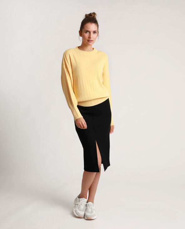 Pull strié jaune - Pimkie