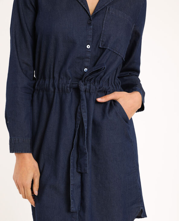 Robe chemise denim bleu - Pimkie