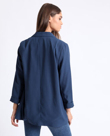 Blazer à manches 3/4 bleu foncé - Pimkie