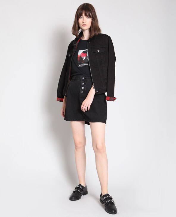 Jupe en jean noir - Pimkie