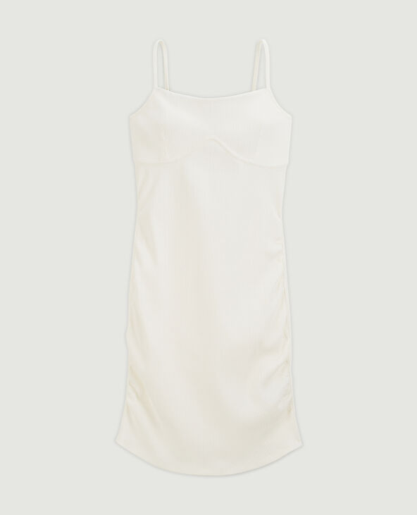 Robe courte moulante façon corset blanc - Pimkie