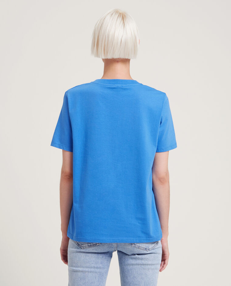 T-shirt basique col rond bleu - Pimkie