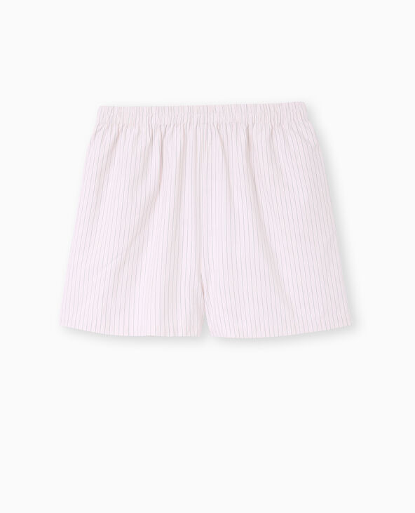 Short rayé façon pyjama d'homme rose clair - Pimkie