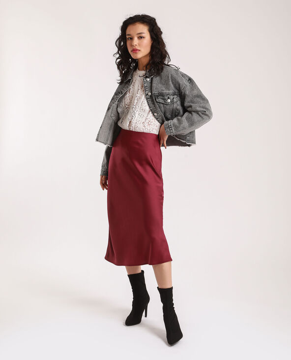 Veste en jean courte discount rouge