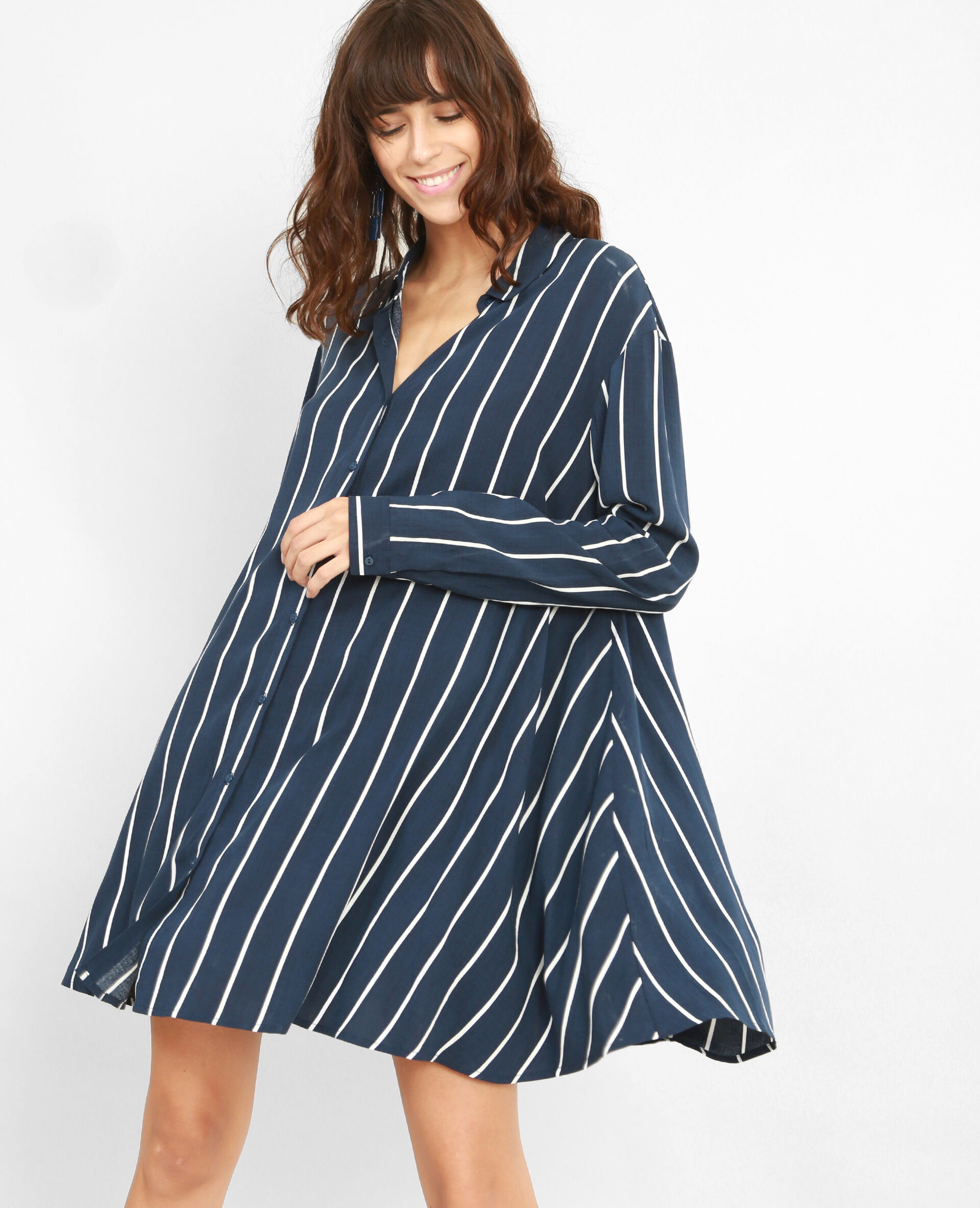 Robe rayée marine discount