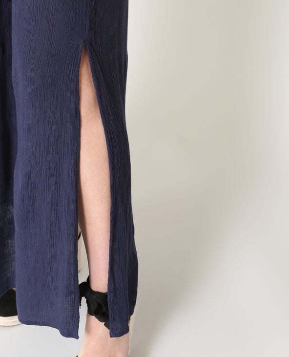Robe longue à fines bretelles bleu marine - Pimkie