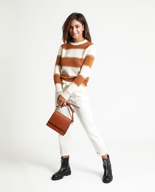 Pull à rayures beige - Pimkie