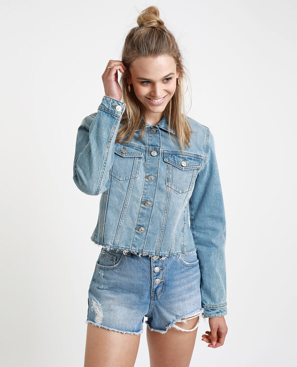 Veste en jean courte pimkie clearance