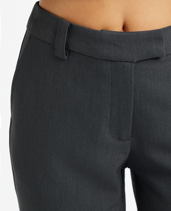 Pantalon city flare taille basse gris foncé - Pimkie