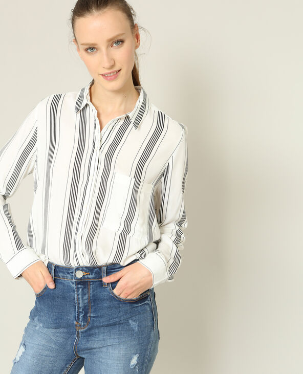 Chemise à rayures blanc - Pimkie
