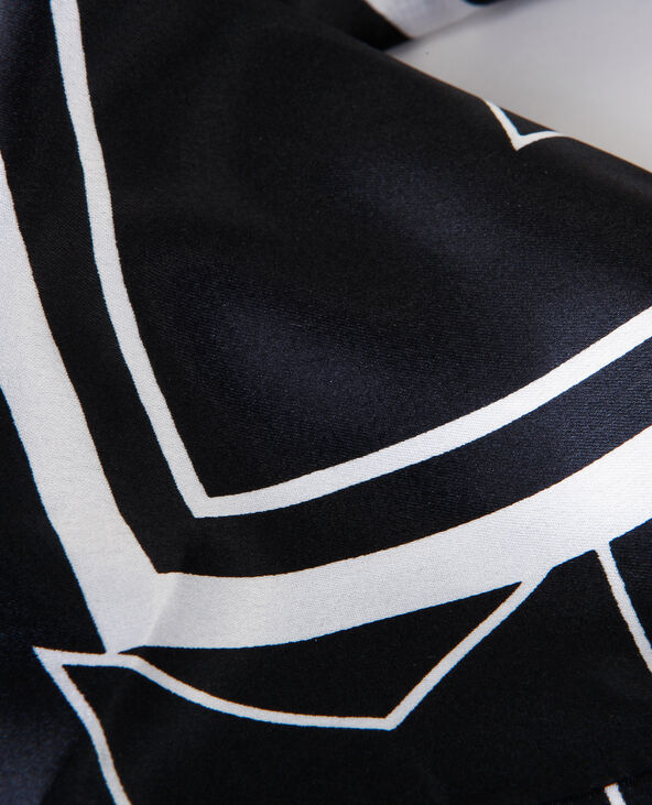 Bandana satiné noir/blanc noir - Pimkie