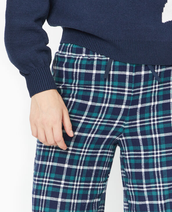 Pantalon de pyjama à carreaux bleu - Pimkie