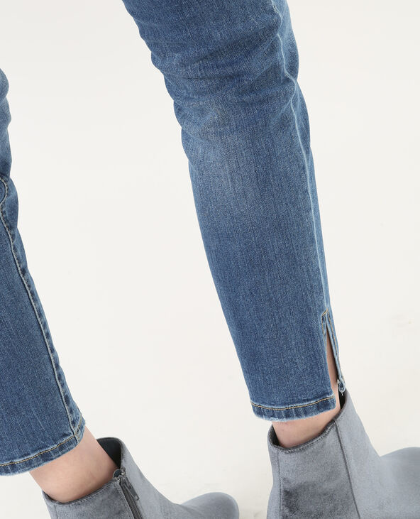 Jean skinny 7/8 fentes chevilles bleu marine - Pimkie