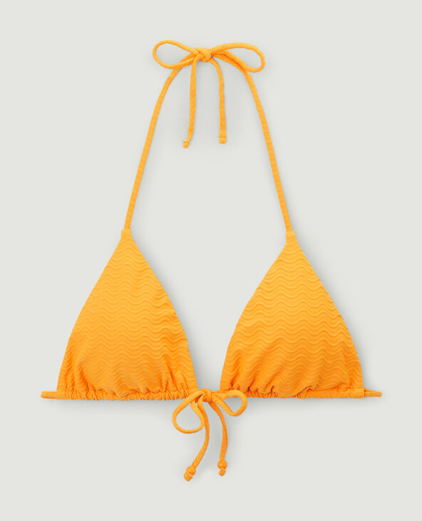 Haut de maillot de bain triangle orange - Pimkie