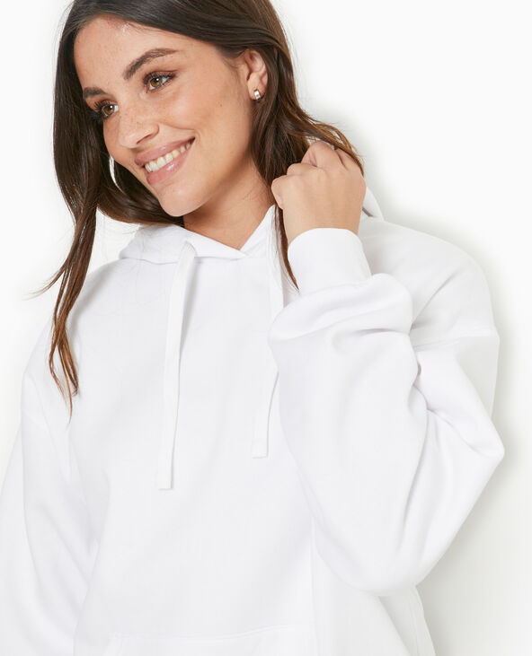 Sweat oversize à capuche avec print dos blanc - Pimkie