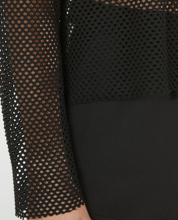 T-shirt de sport filet noir - Pimkie
