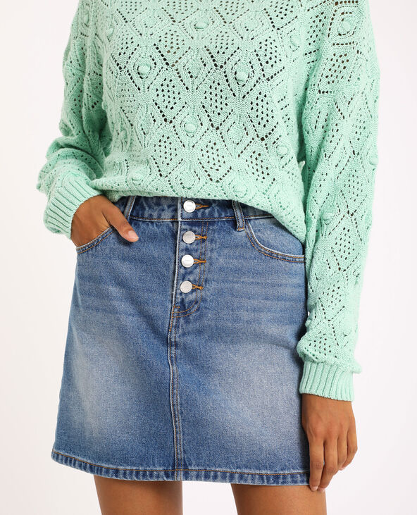 Jupe en jean bleu - Pimkie