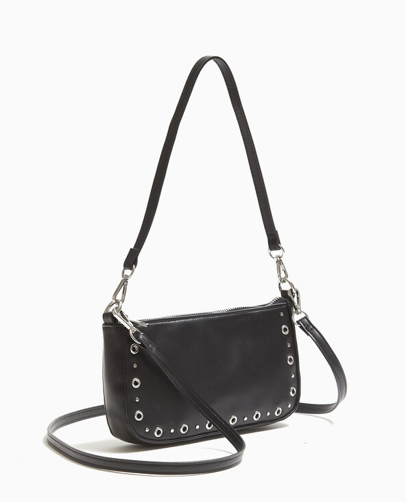 Sac pochette avec clous et œillets métalliques noir - Pimkie