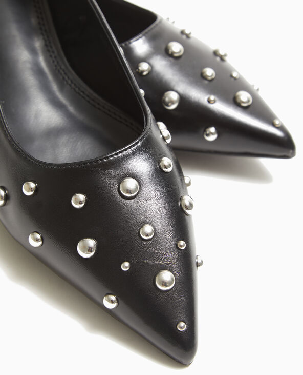 Ballerines pointues avec clous noir - Pimkie