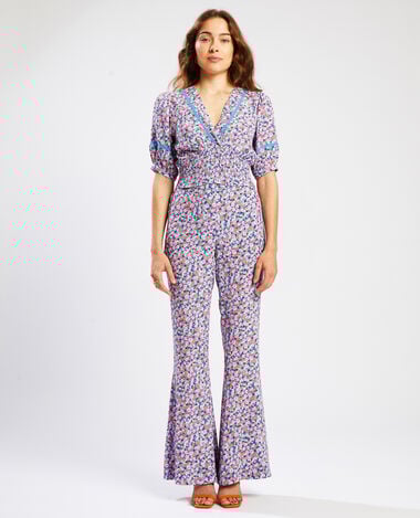 Blouse courte avec dentelle bleu - Pimkie