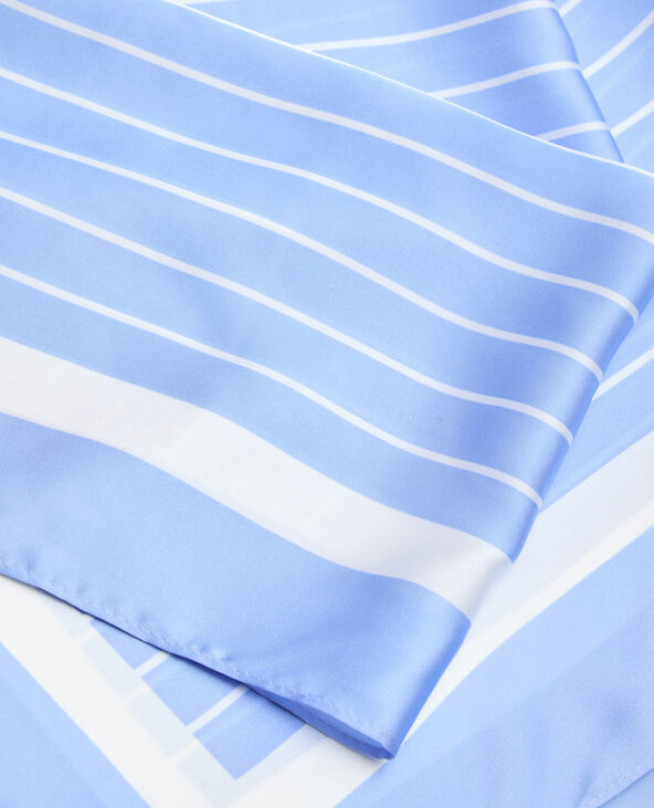 Foulard en tissu satiné rayé bleu clair - Pimkie