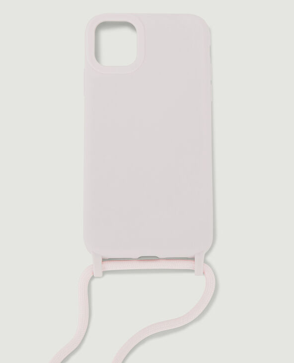 Coque iPhone avec bandoulière rose clair - Pimkie