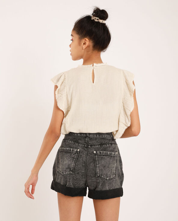 Top brodé rose clair - Pimkie