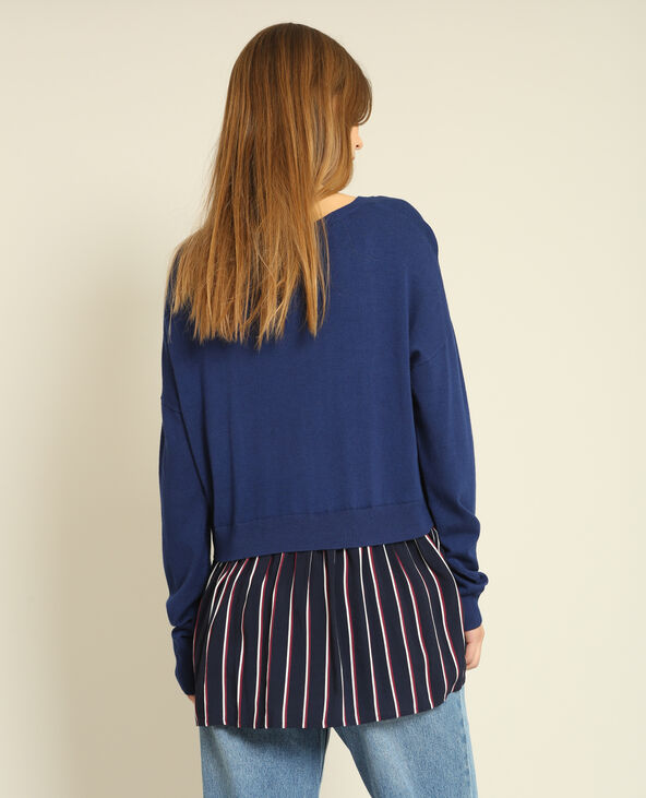 Pull chemise bleu marine - Pimkie