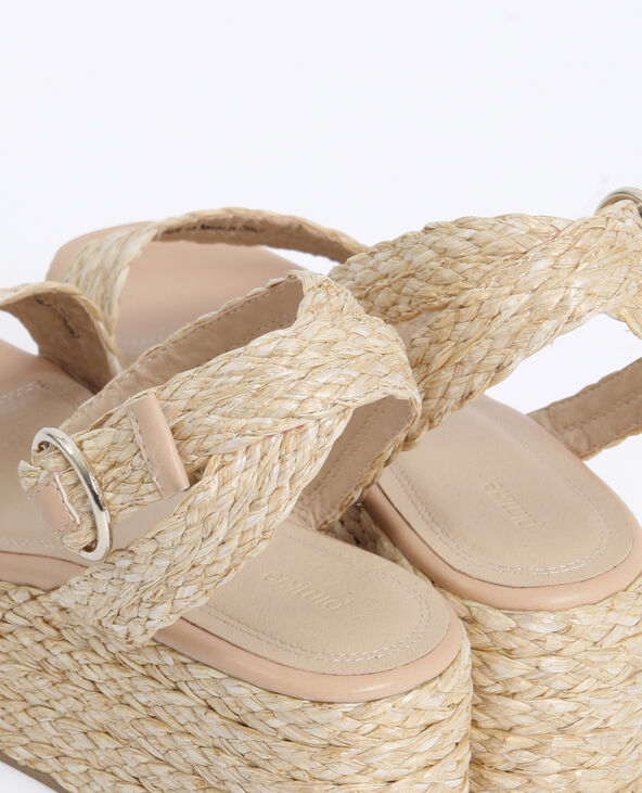 Chaussure plateforme paille hot sale