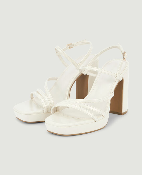 Sandales plateformes avec brides beige - Pimkie
