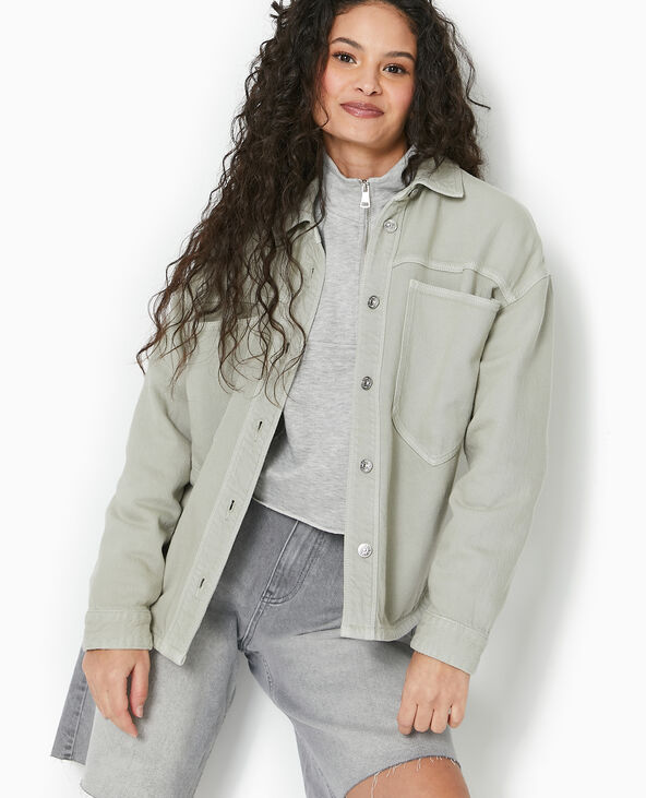Surchemise en toile épaisse vert clair - Pimkie