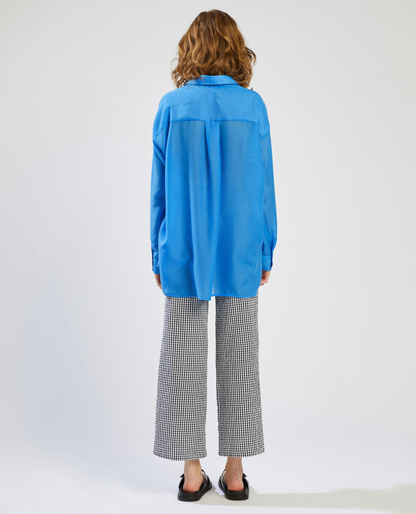 Chemise fluide bleu électrique - Pimkie