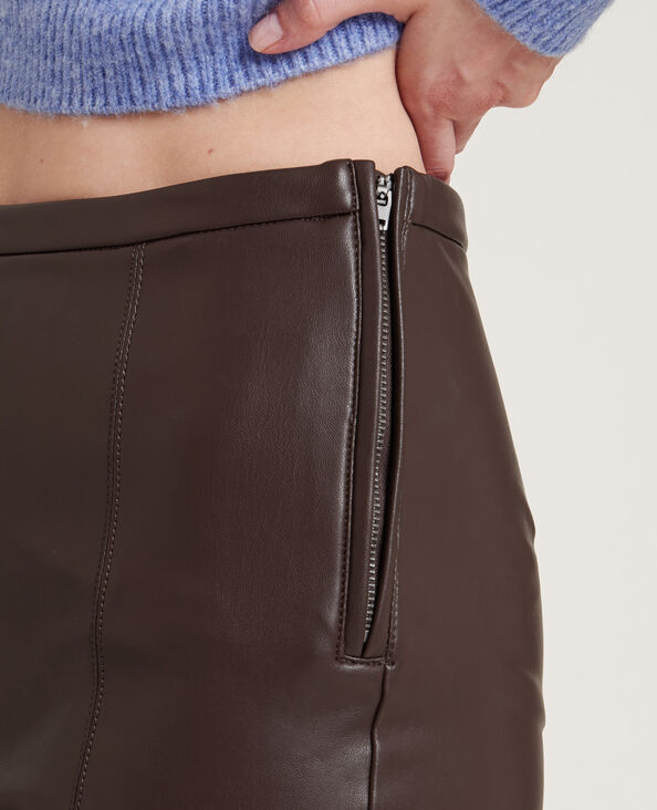 Legging simili cuir marron - Pimkie