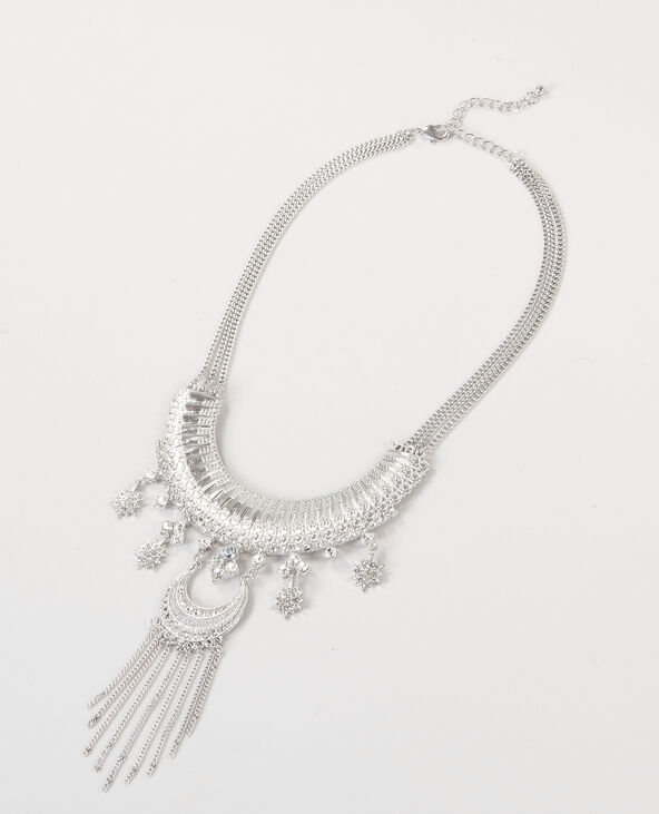 Collier plastron argenté - Pimkie