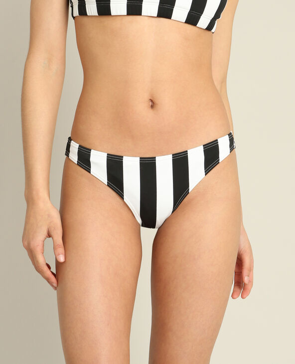 Bas de bikini à rayures blanc - Pimkie
