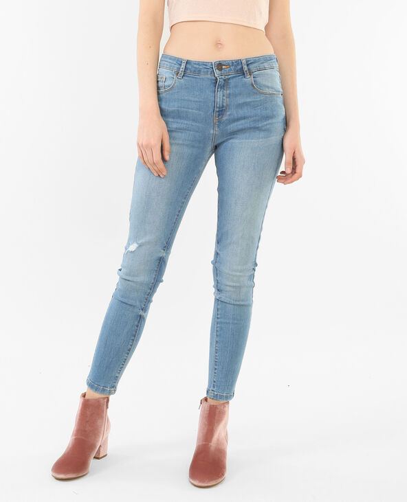 Jean skinny destroy bleu clair - Pimkie