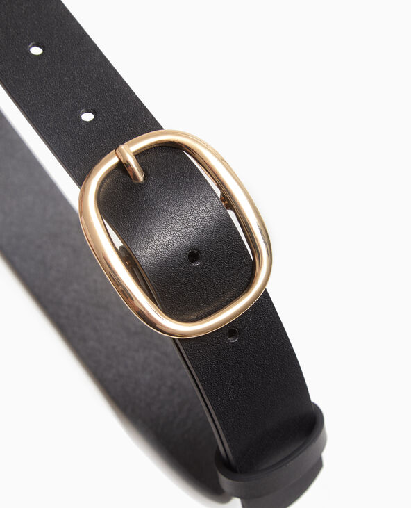 Ceinture avec boucle ovale noir - Pimkie
