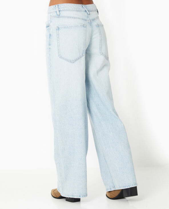 Jean baggy taille haute bleu clair - Pimkie