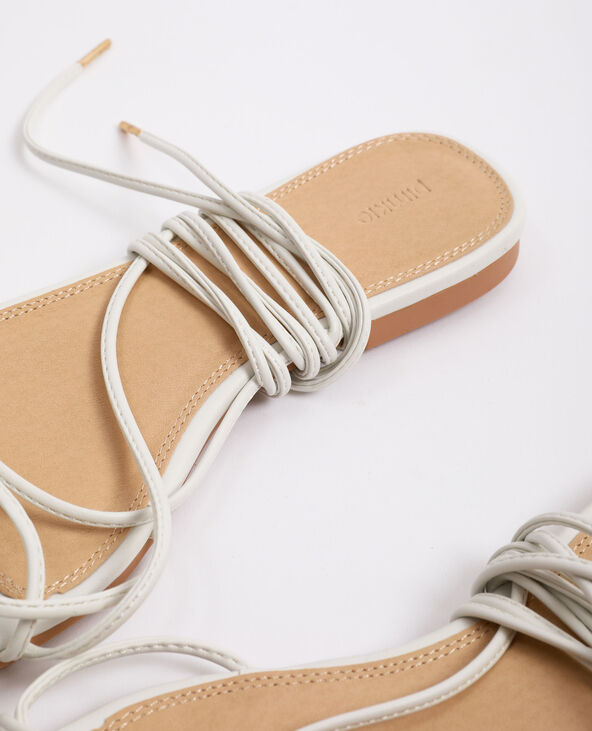Sandales à lacets blanc - Pimkie