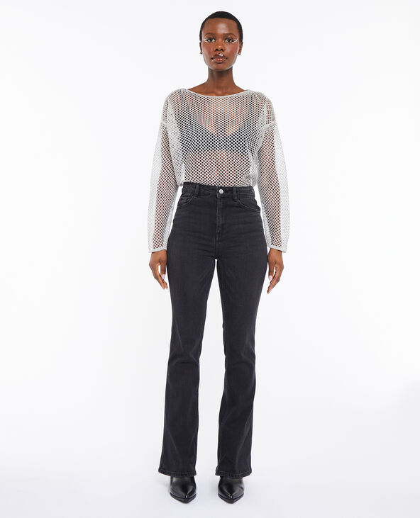 Jean flare bootcut taille haute noir - Pimkie