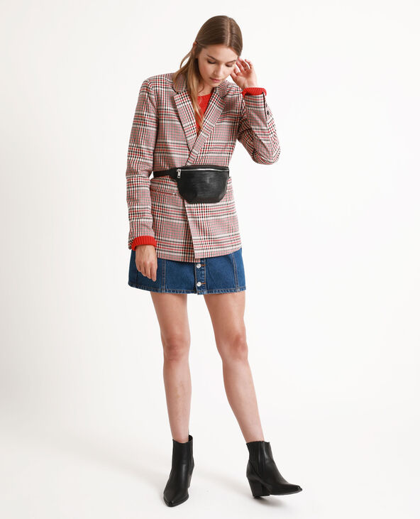 Pull col rond rouge - Pimkie