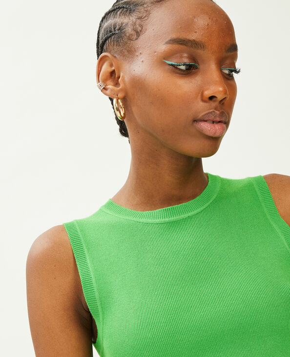Débardeur court en maille vert - Pimkie