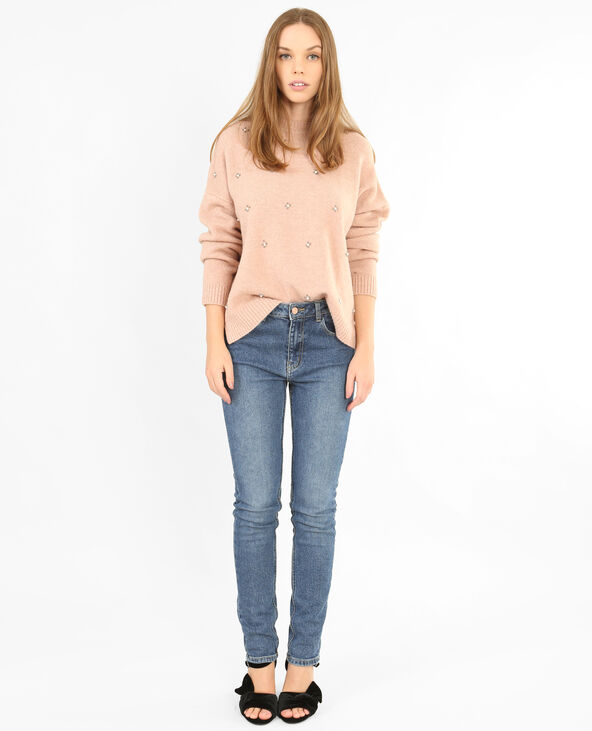 Pull à perles rose clair - Pimkie