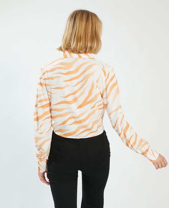 Chemise à nouer tigrée blanc - Pimkie