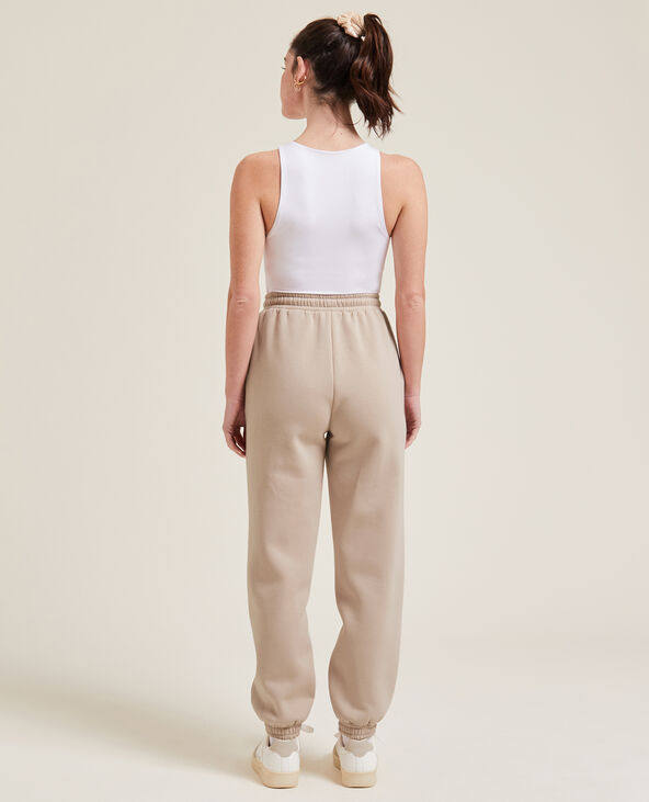 Pantalon de jogging en molleton beige - Pimkie