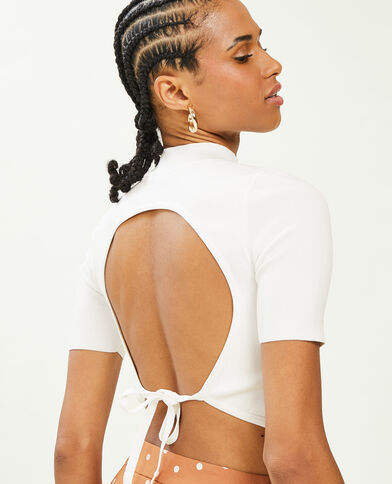 Top dos-nu en maille blanc - Pimkie