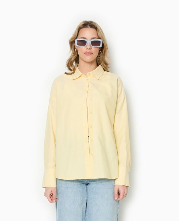 Chemise ample et droite Jaune pâle - Pimkie